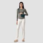 fitfeverapparel round neck Slim quick-drying sports long-sleeved panorama