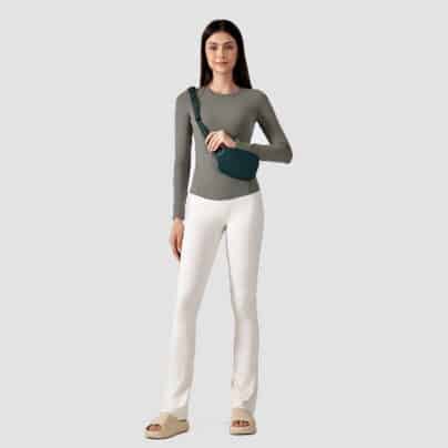 fitfeverapparel round neck Slim quick-drying sports long-sleeved panorama